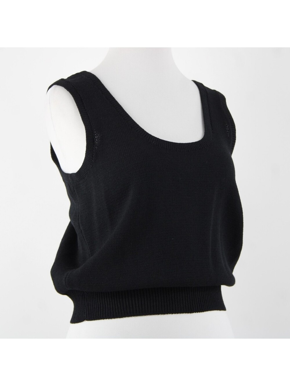 St. John Basics Knit Santana Wool Tank Top Vintage Size Large